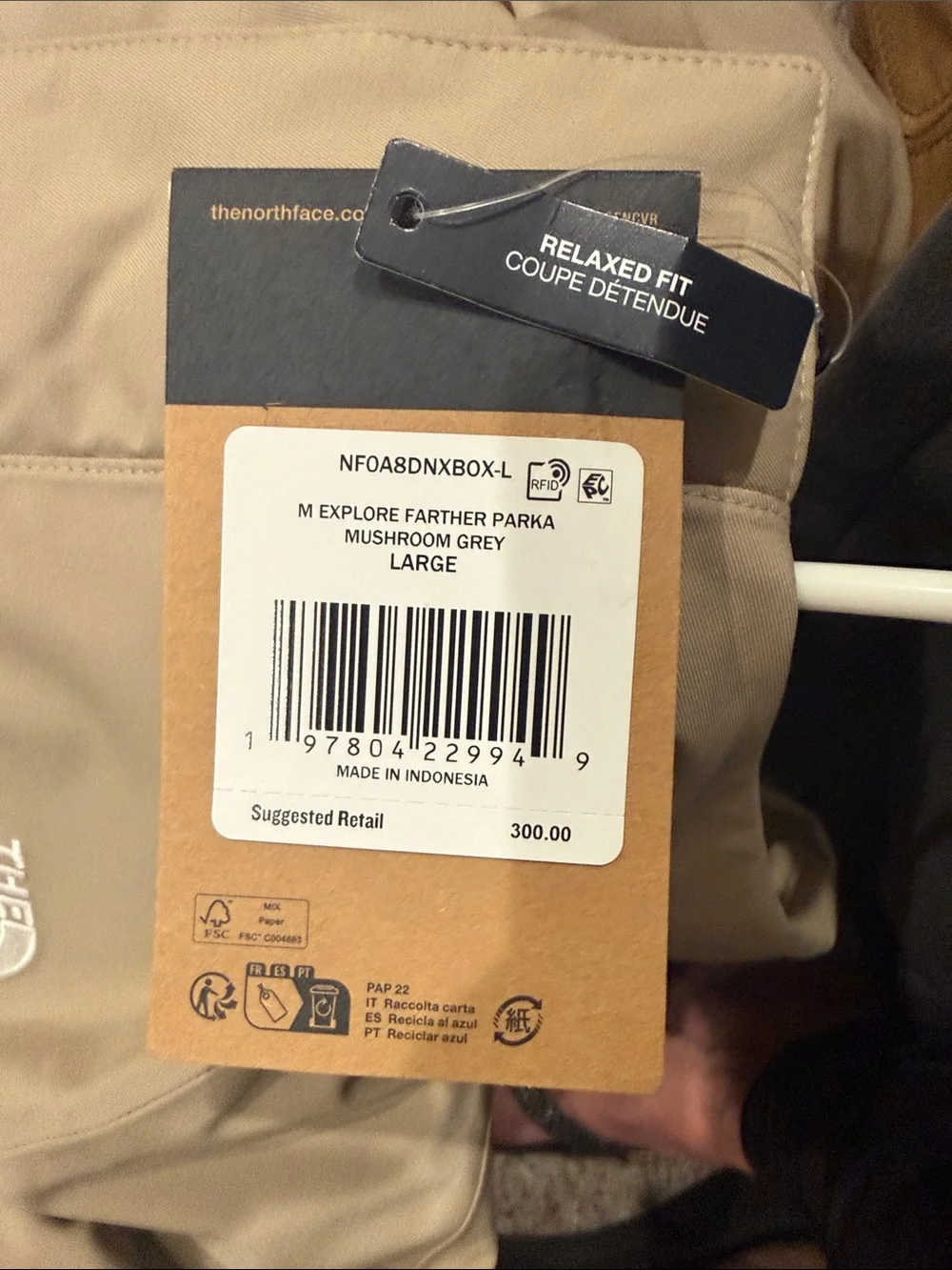 The North Face Men’s Hooded Puffer Jacket - Taupe